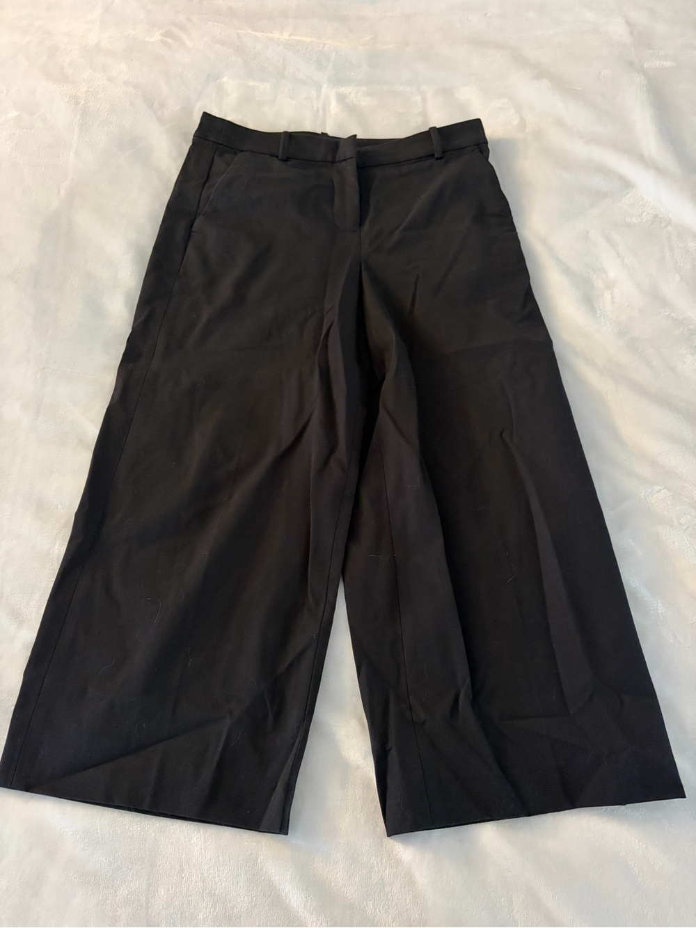 J. Crew Womens Black Wide-Leg Dress Trousers
